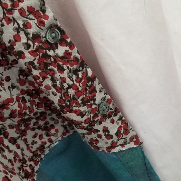 Boho Patchwork Tunic Shirt dress Upcycled - Picture 5 of 6